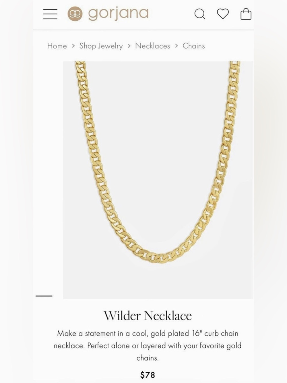 Gorjana Wilder Necklace